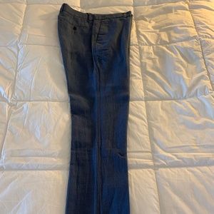Charles Tyrwhitt Linen Light Navy Slim Fit Pants